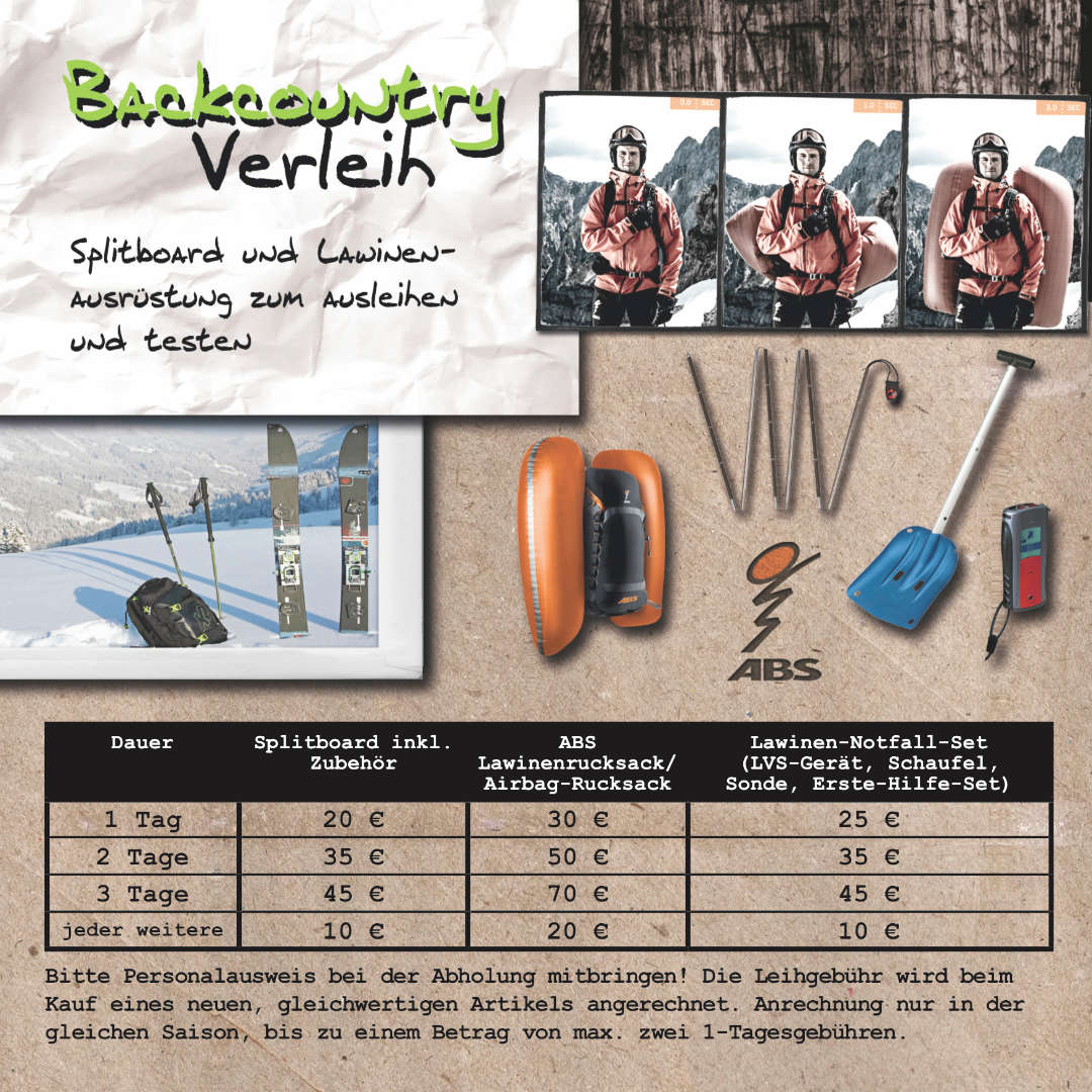 Backcountry & Splitboard Verleih • SWiTCH Boardershop Straubing